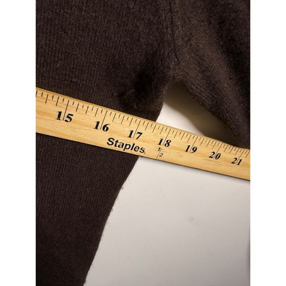 Brown Embroidered Floral Cardigan Sweater Women's Long Sleeve‎ Button Up Med - Picture 7 of 7